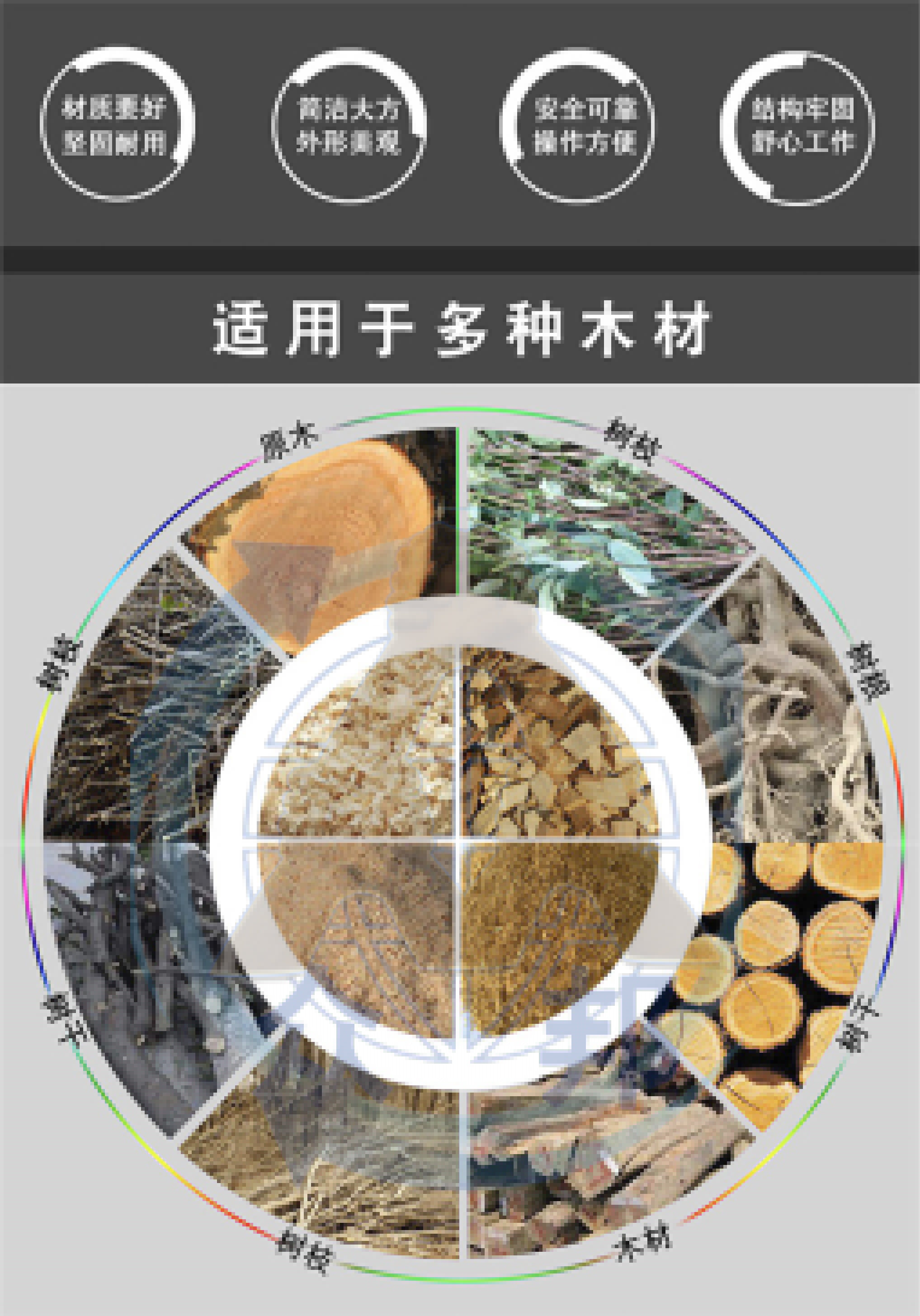 園林綠化樹枝粉碎機適用多種木材
